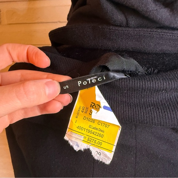 Poleci Black Goth Mock Turtleneck Sweater Dress, Women’s Size Small - Picture 10 of 13